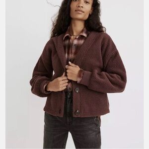 Madewell (Re)sourced Fleece Cropped Cardigan
